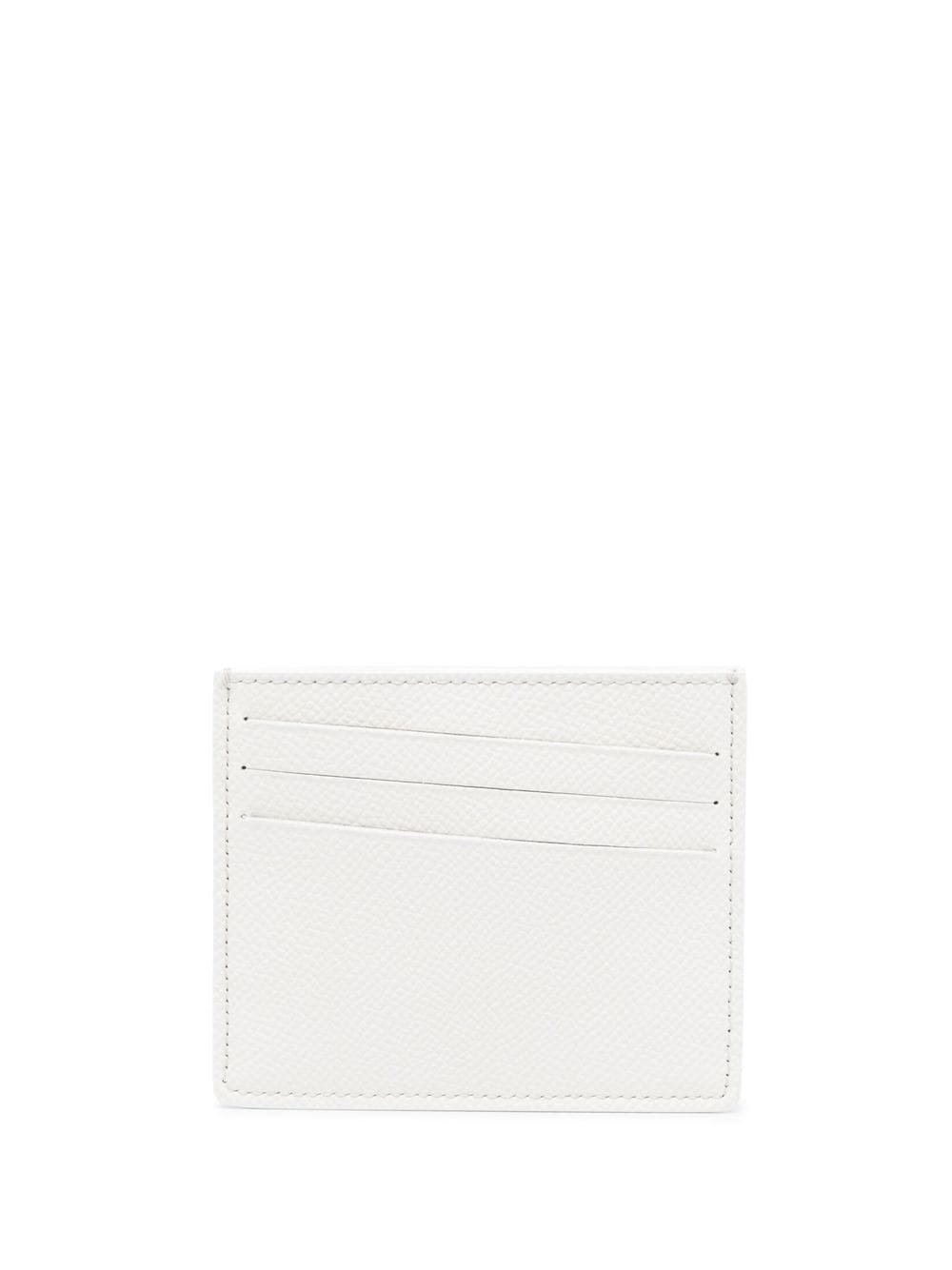 Maison Margiela four-stitch leather card holder - White von Maison Margiela