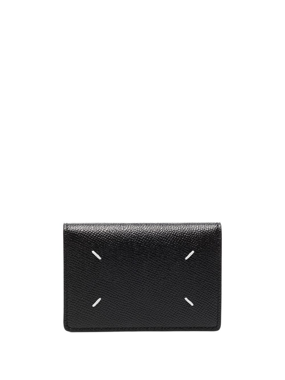 Maison Margiela four-stitch logo leather cardholder - Black von Maison Margiela