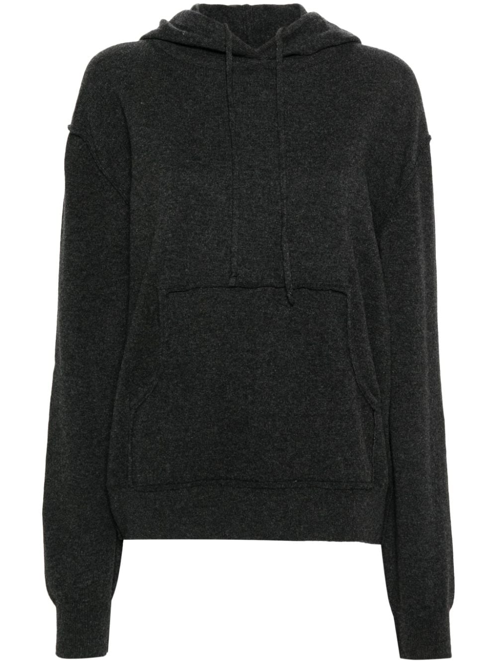 Maison Margiela four-stitch logo wool blend hoodie - Grey von Maison Margiela