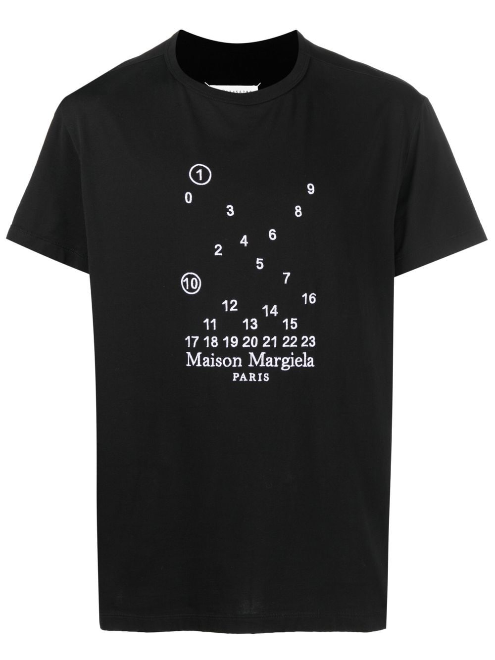 Maison Margiela Numeric logo-embroidered T-shirt - Black von Maison Margiela