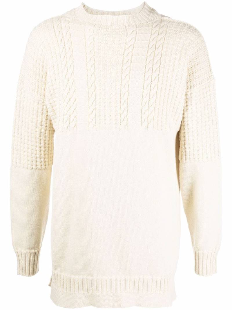 Maison Margiela knitted wool jumper - Neutrals von Maison Margiela