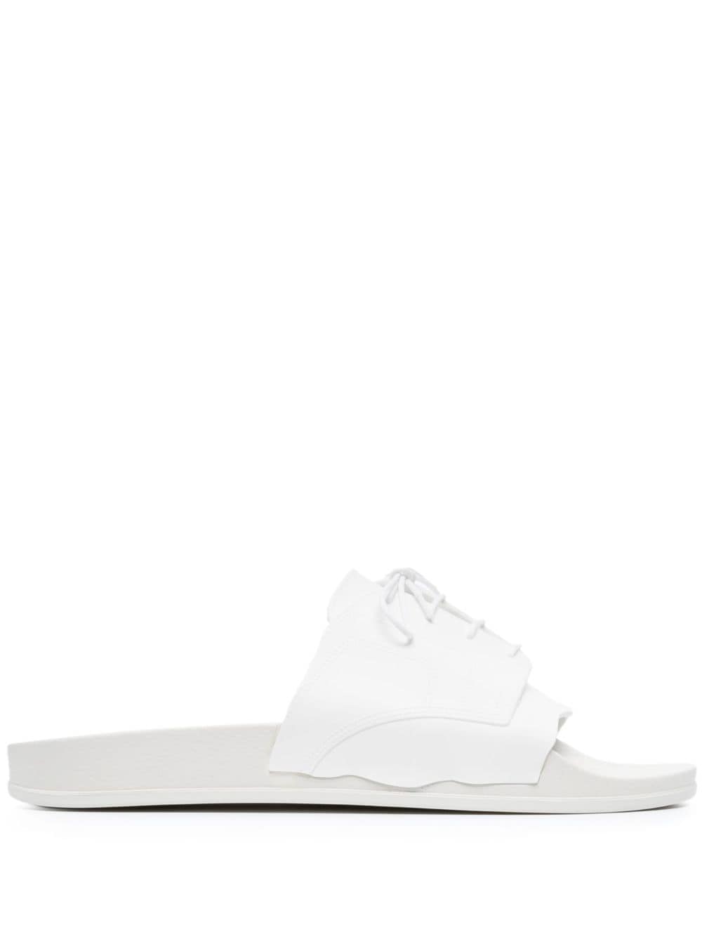 Maison Margiela lace-up pool slides - White von Maison Margiela