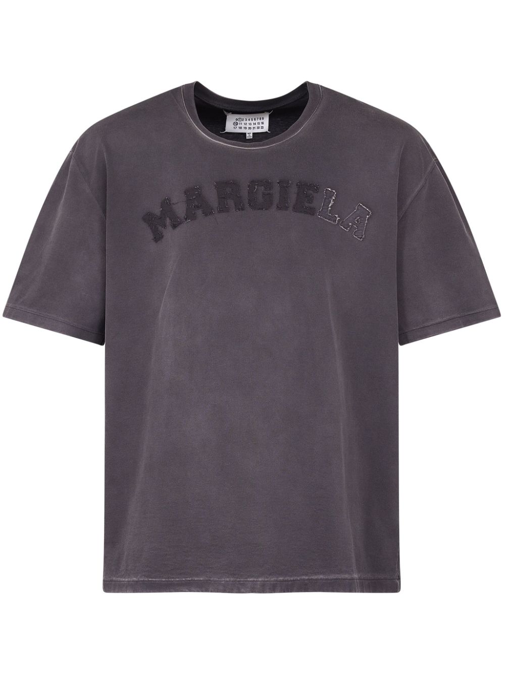 Maison Margiela logo-appliqué cotton T-shirt - Grey von Maison Margiela