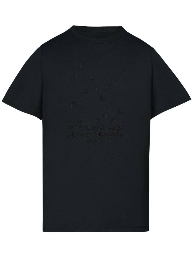 Maison Margiela Numeric logo-embroidered T-shirt - Grey von Maison Margiela