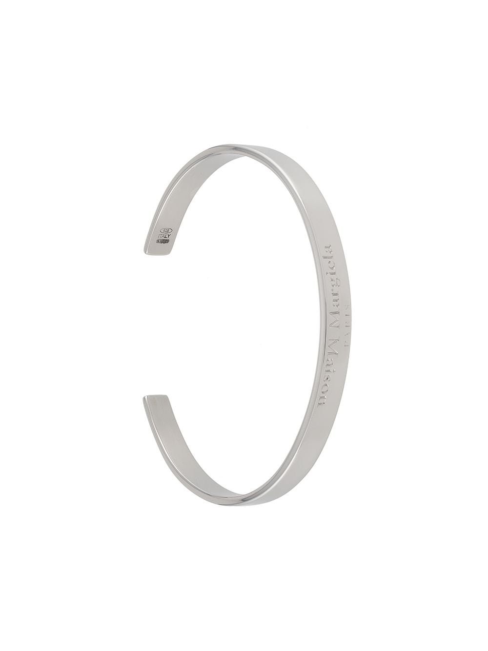 Maison Margiela logo-engraved cuff bracelet - Silver von Maison Margiela