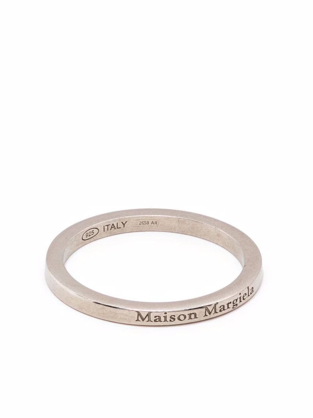 Maison Margiela logo-engraved ring - Silver von Maison Margiela