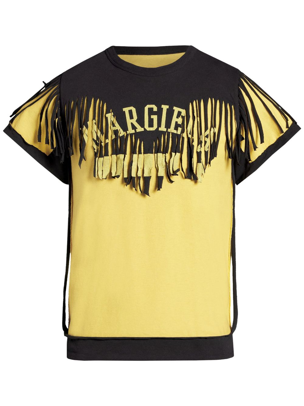 Maison Margiela Décortiqué fringed T-shirt - Black von Maison Margiela