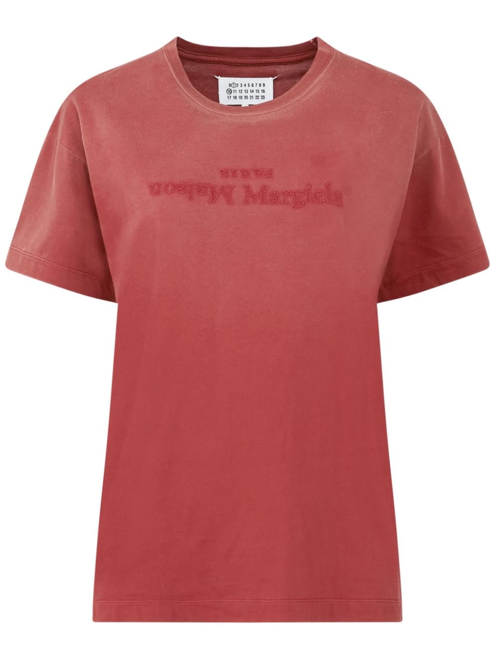 Maison Margiela logo-print cotton T-shirt - Red von Maison Margiela