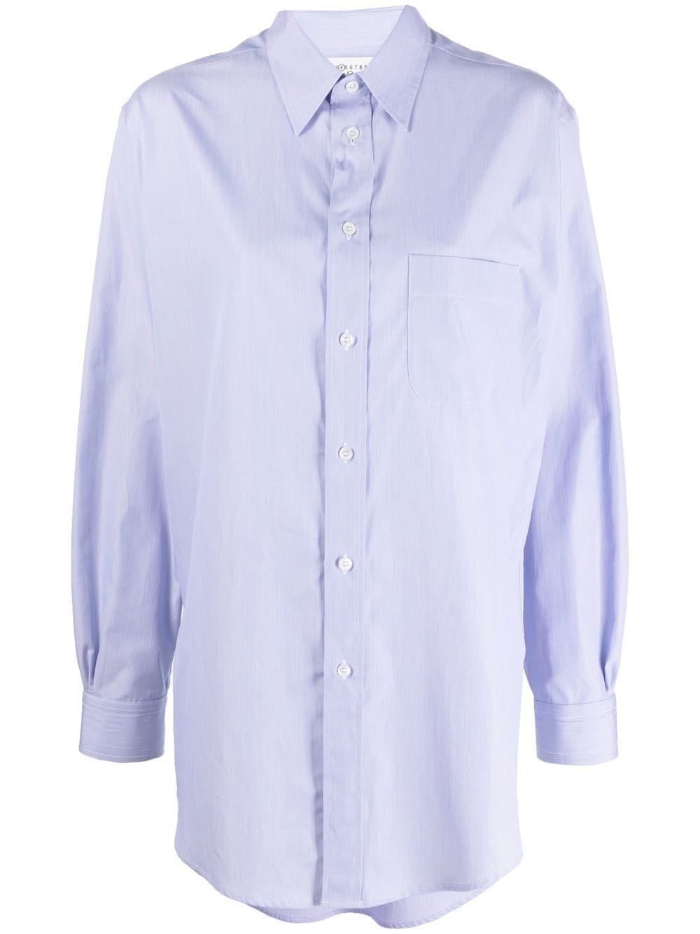 Maison Margiela long-sleeve piqué shirt - Blue von Maison Margiela