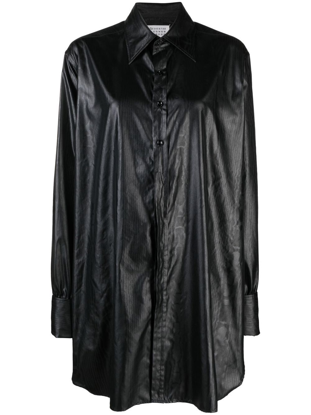 Maison Margiela longline faux-leather shirt - Black von Maison Margiela