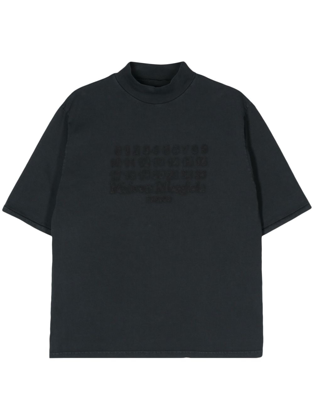 Maison Margiela numbers-embroidery cotton T-shirt - Grey von Maison Margiela