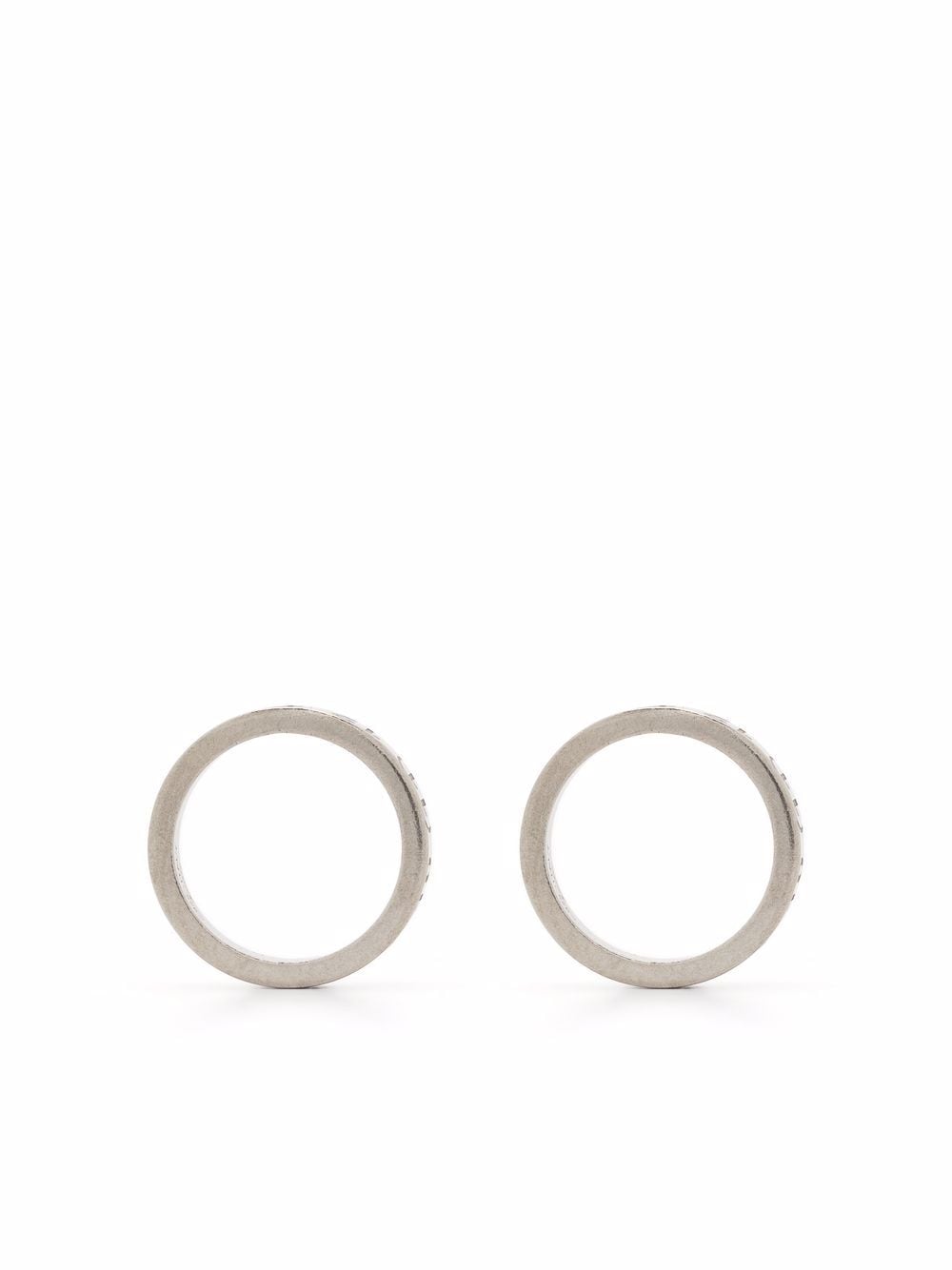 Maison Margiela numbers-engraved circle earrings - Silver von Maison Margiela