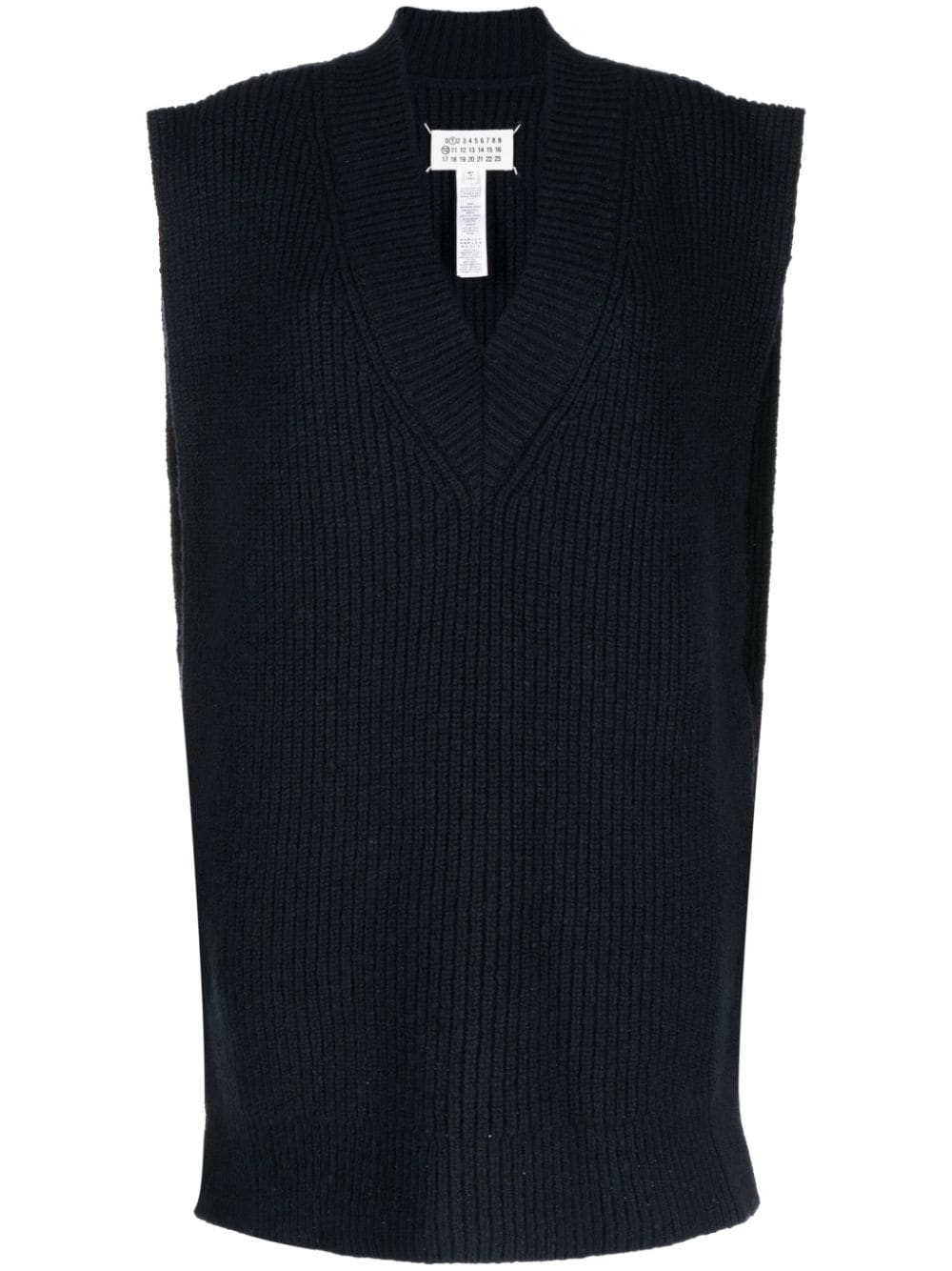 Maison Margiela open-armhole V-neck vest - Blue von Maison Margiela