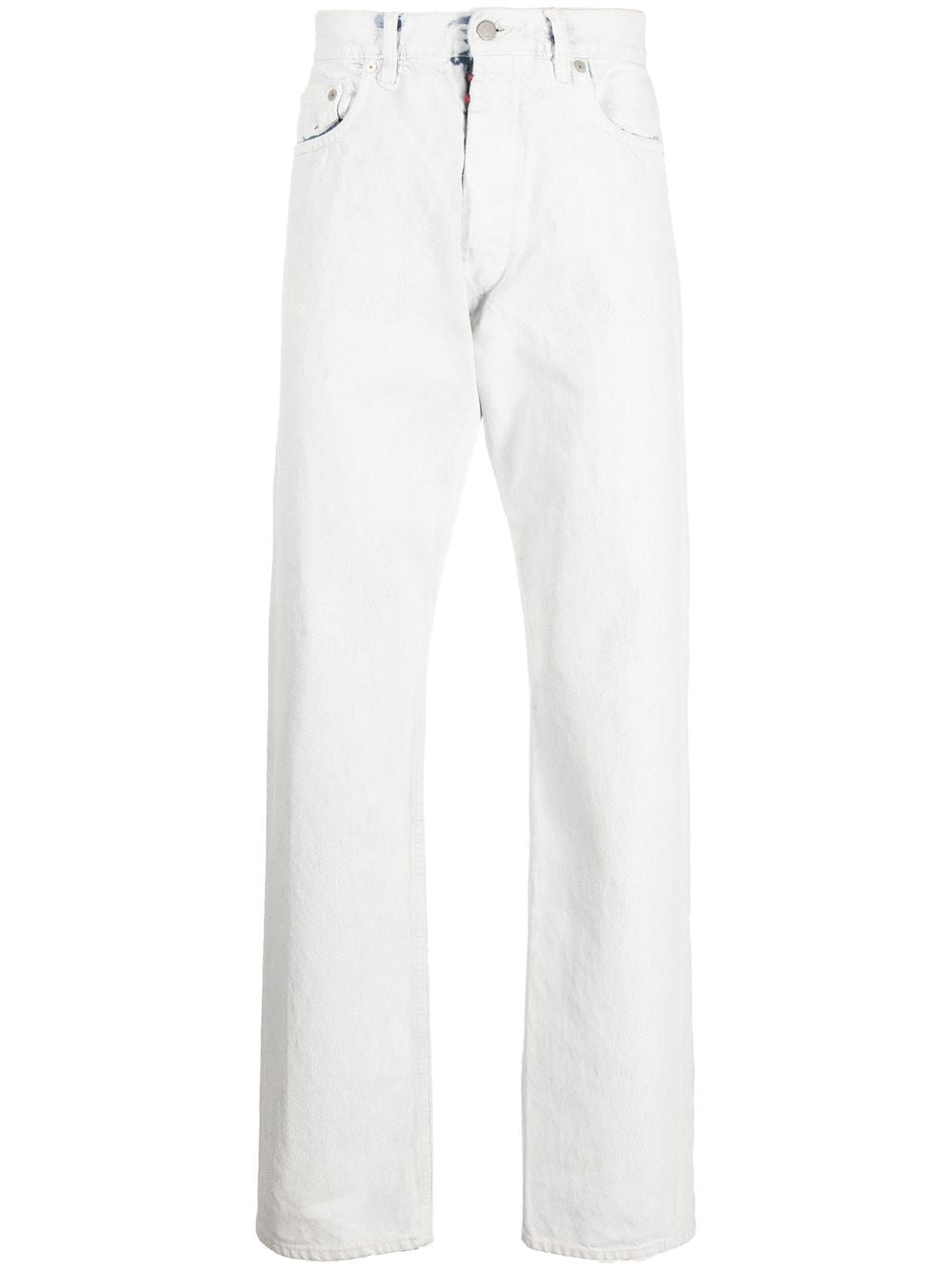 Maison Margiela painted-design straight-leg jeans - White von Maison Margiela