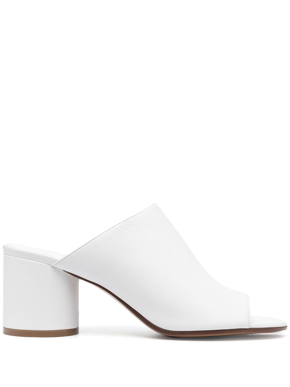 Maison Margiela Tabi 70mm leather mules - White von Maison Margiela