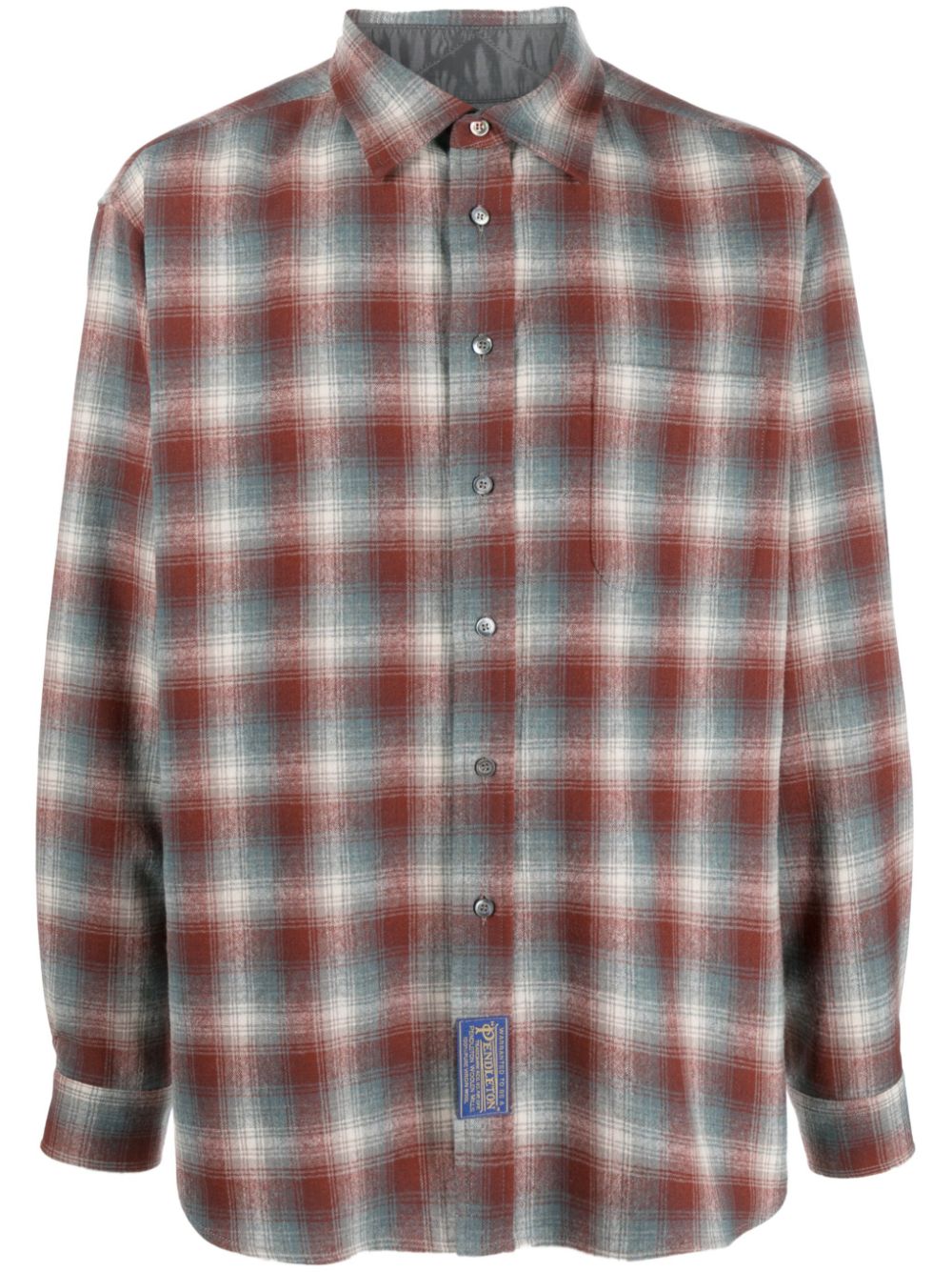 Maison Margiela x Pendleton checked wool shirt - Red von Maison Margiela