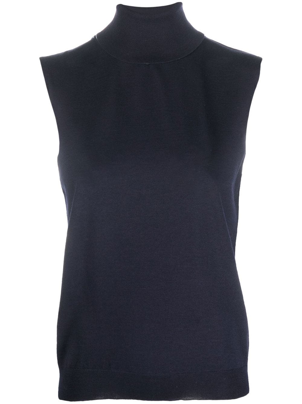 Maison Margiela roll-neck sleeveless knitted top - Blue von Maison Margiela