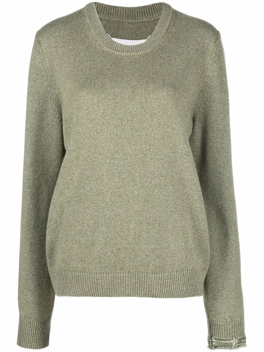 Maison Margiela round neck knit jumper - Green von Maison Margiela