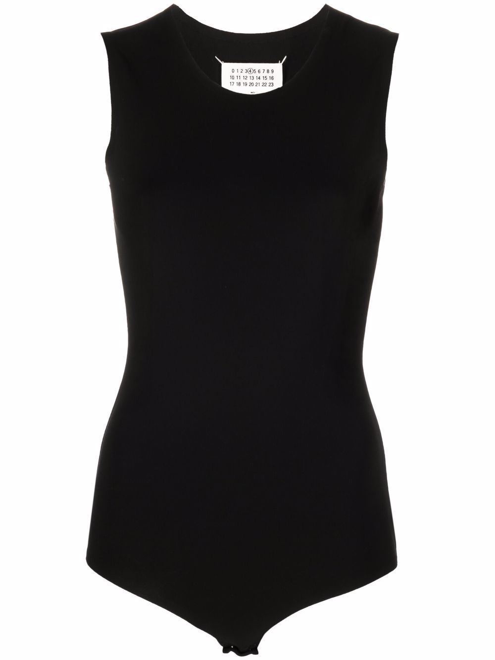 Maison Margiela round neck sleeveless bodysuit - Black von Maison Margiela