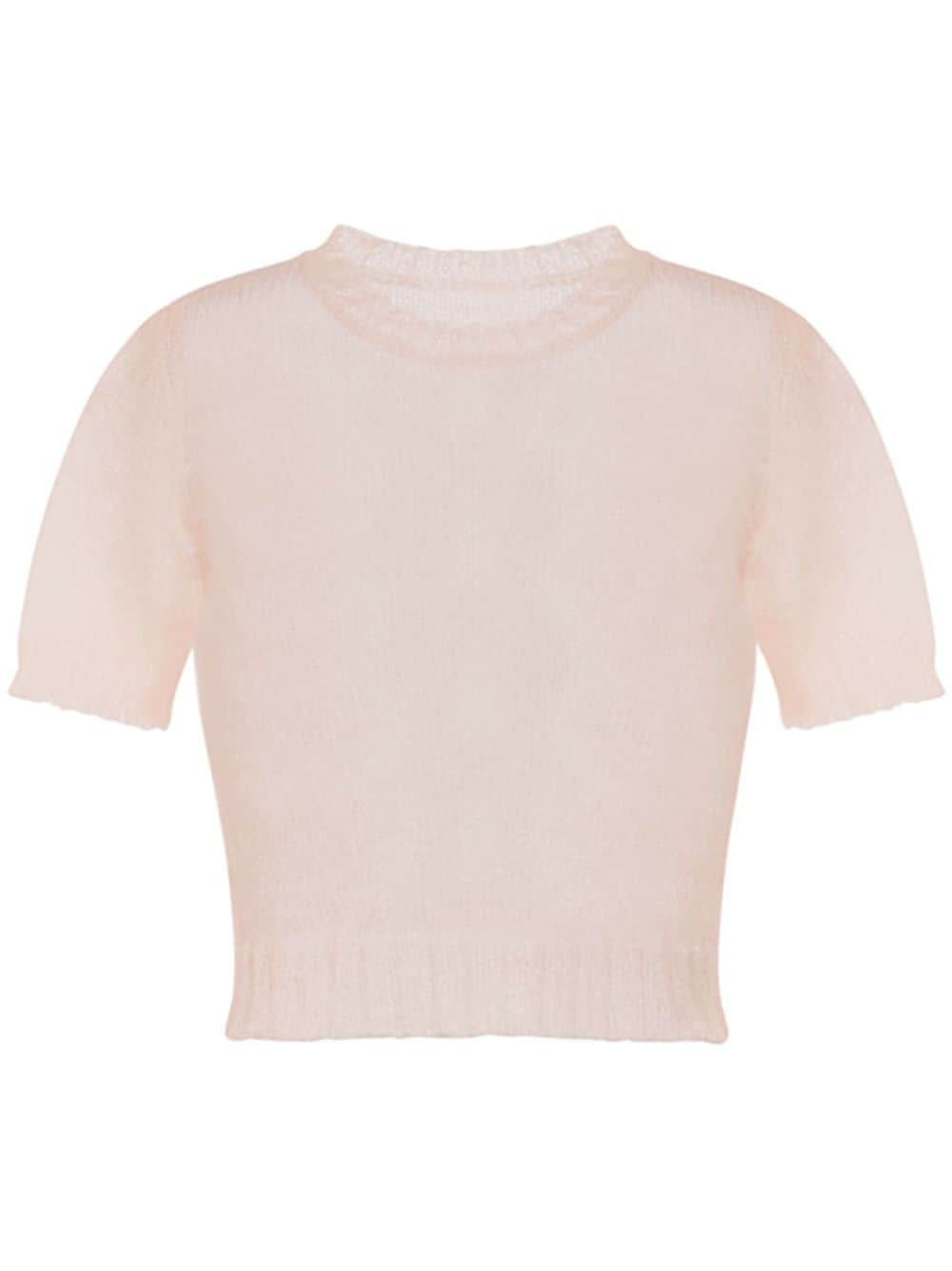 Maison Margiela sheer knit top - Neutrals von Maison Margiela