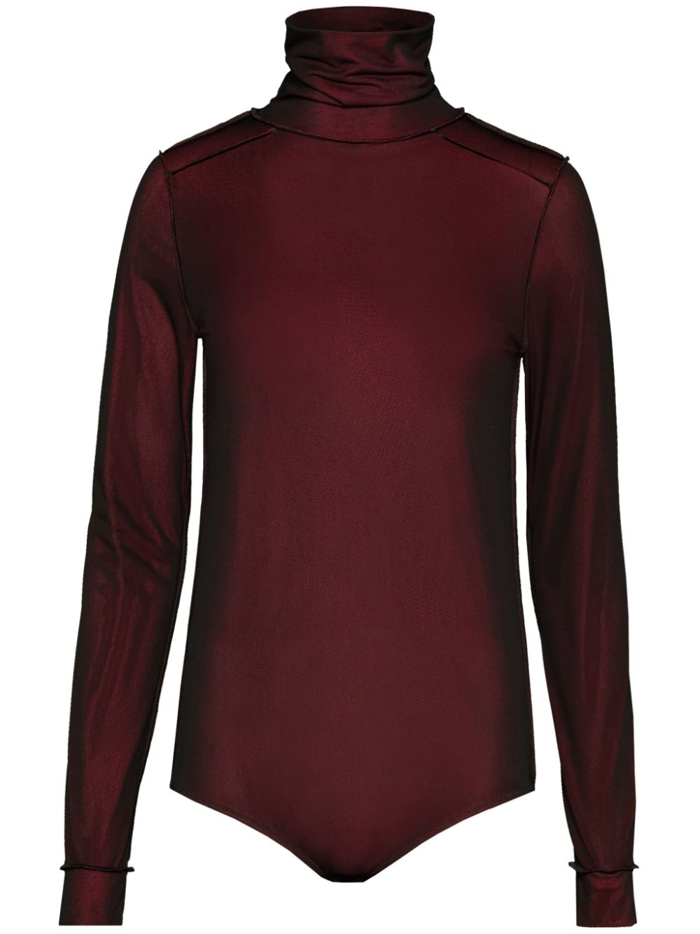 Maison Margiela sheer long-sleeve jersey bodysuit - Red von Maison Margiela