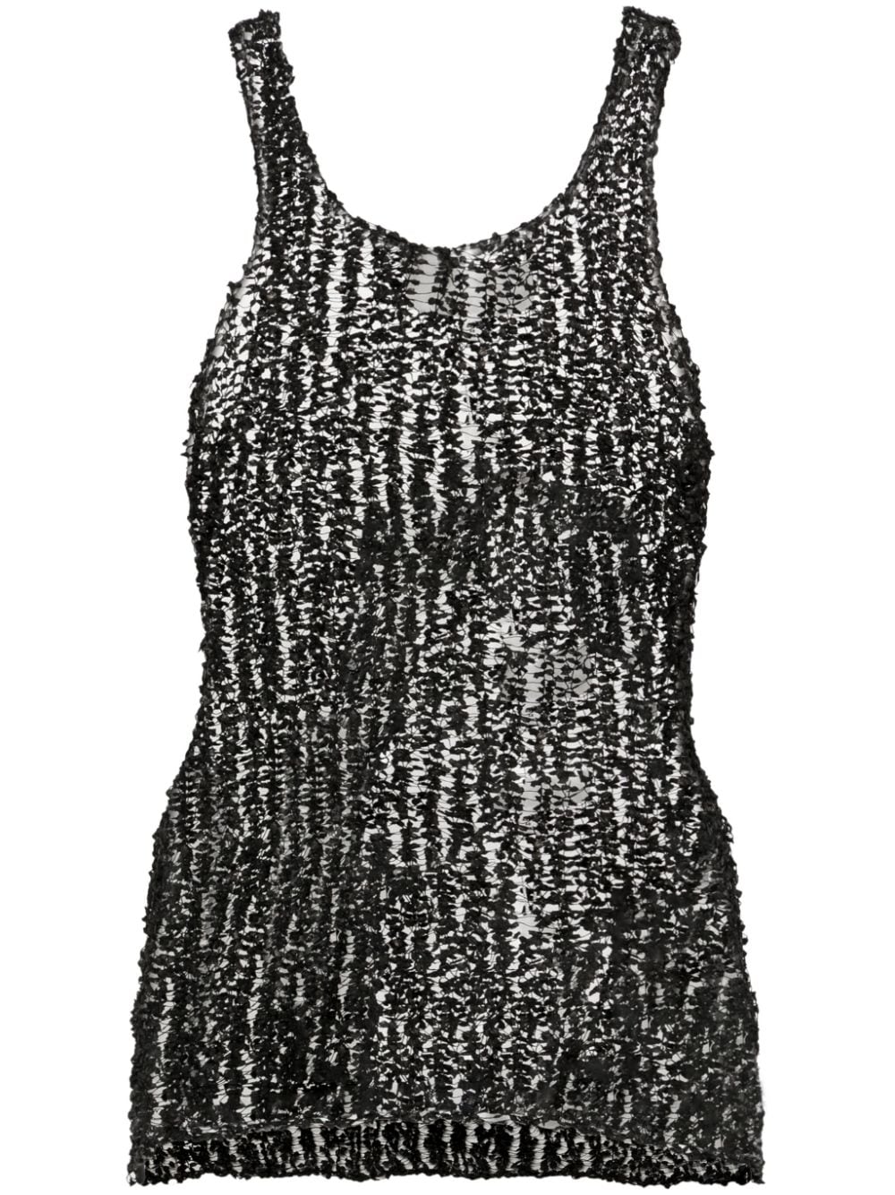 Maison Margiela sheer open tank top - Black von Maison Margiela