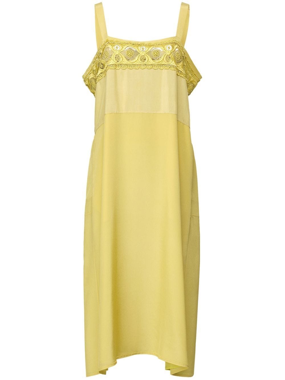 Maison Margiela embroidered midi dress - Yellow von Maison Margiela