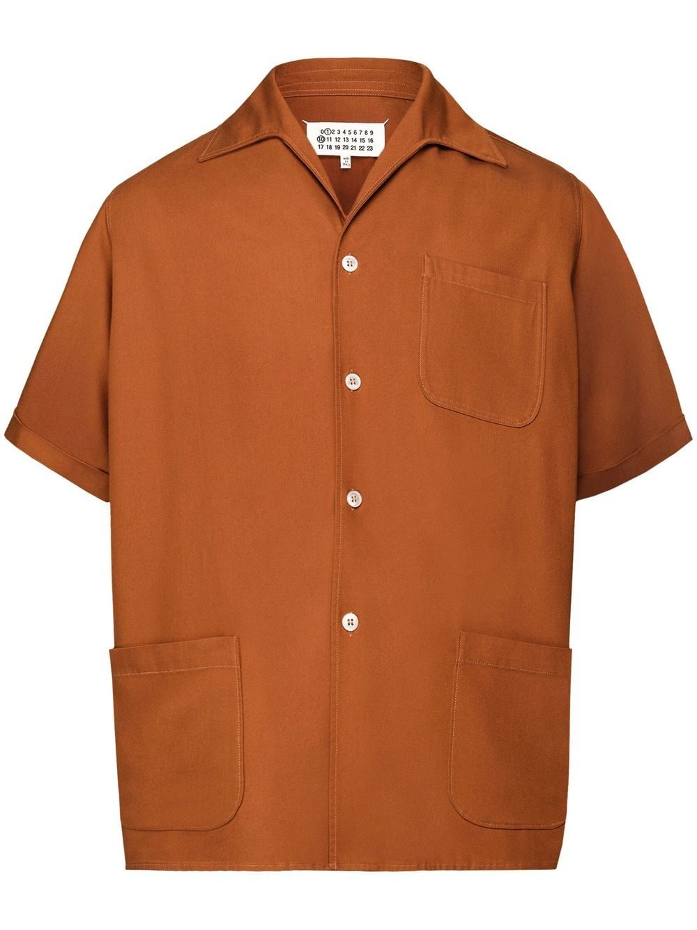 Maison Margiela short-sleeve tweed shirt - Orange von Maison Margiela