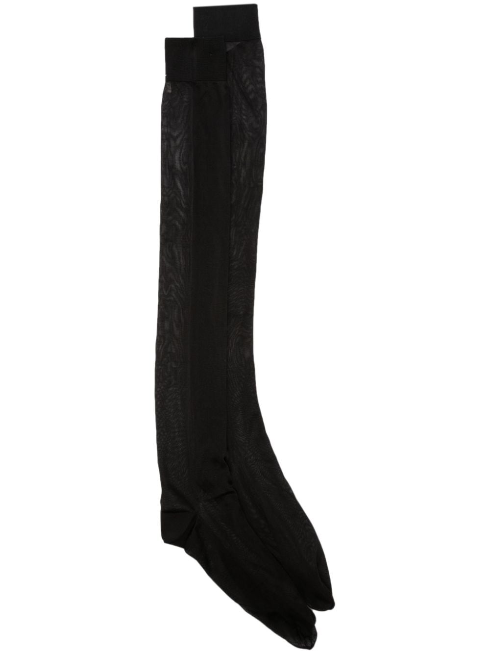 Maison Margiela silk over-the-knee Tabi socks - Black von Maison Margiela
