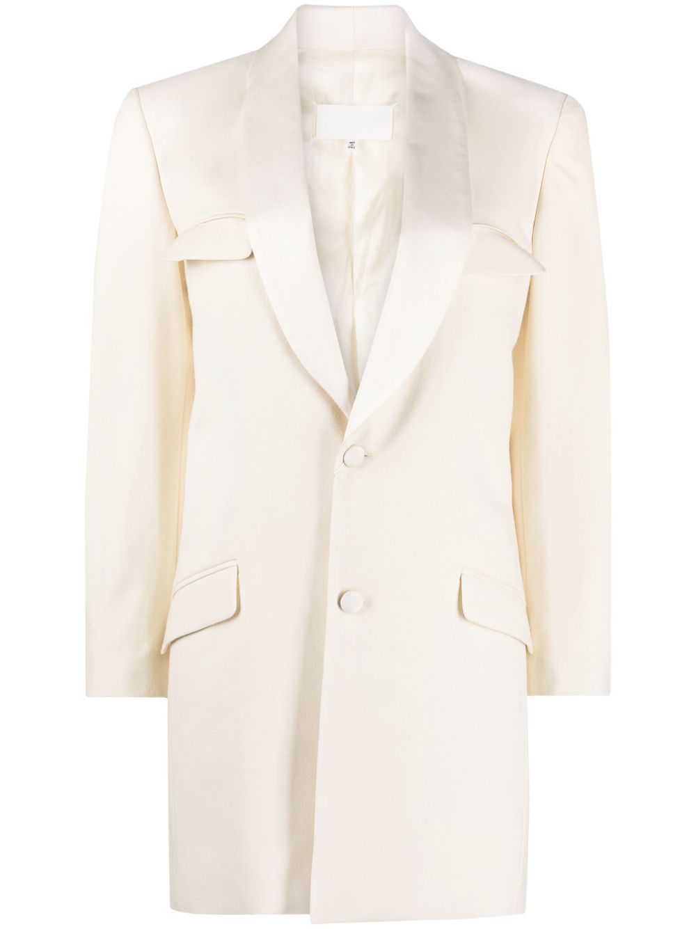 Maison Margiela single-breasted wool-silk blazer - White von Maison Margiela