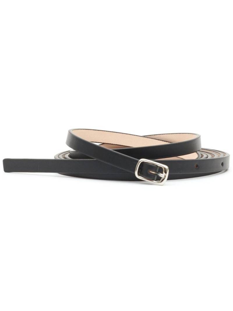 Maison Margiela slim leather belt - Black von Maison Margiela