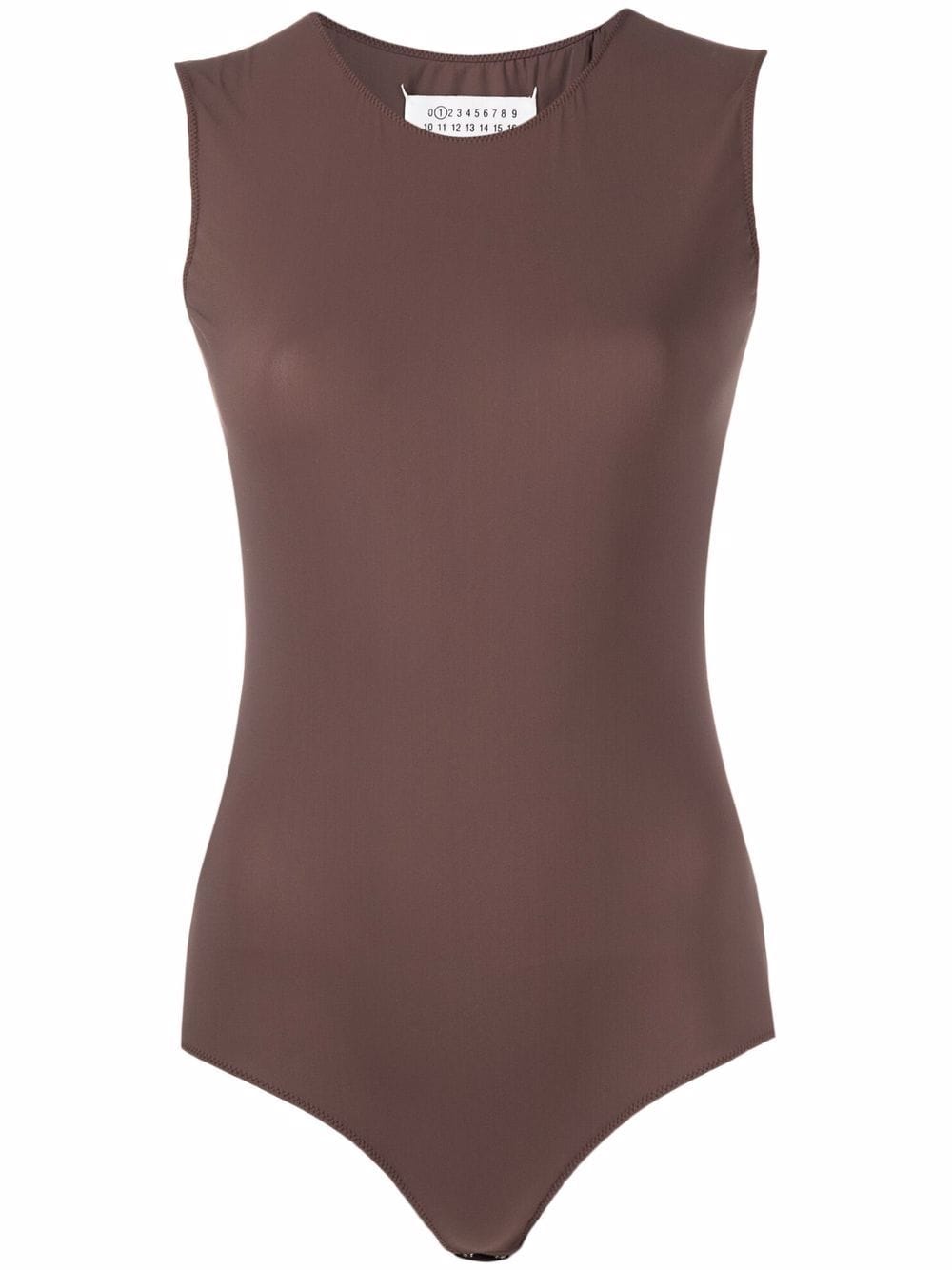 Maison Margiela sleeveless jersey bodysuit - Brown von Maison Margiela