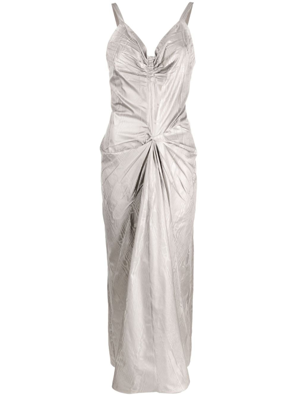 Maison Margiela moiré-effect midi dress - Grey von Maison Margiela