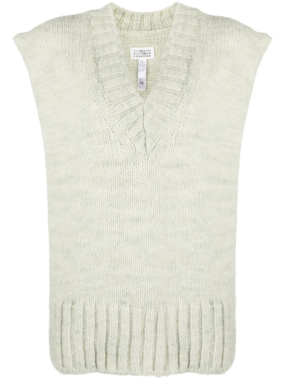 Maison Margiela Botanical Dye knitted vest - Green von Maison Margiela