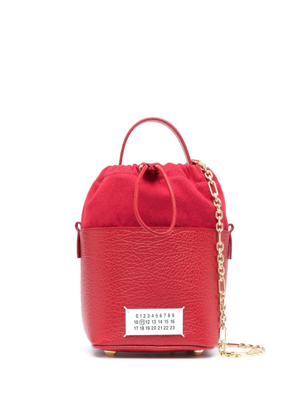 Maison Margiela small 5AC leather bucket bag - Red von Maison Margiela