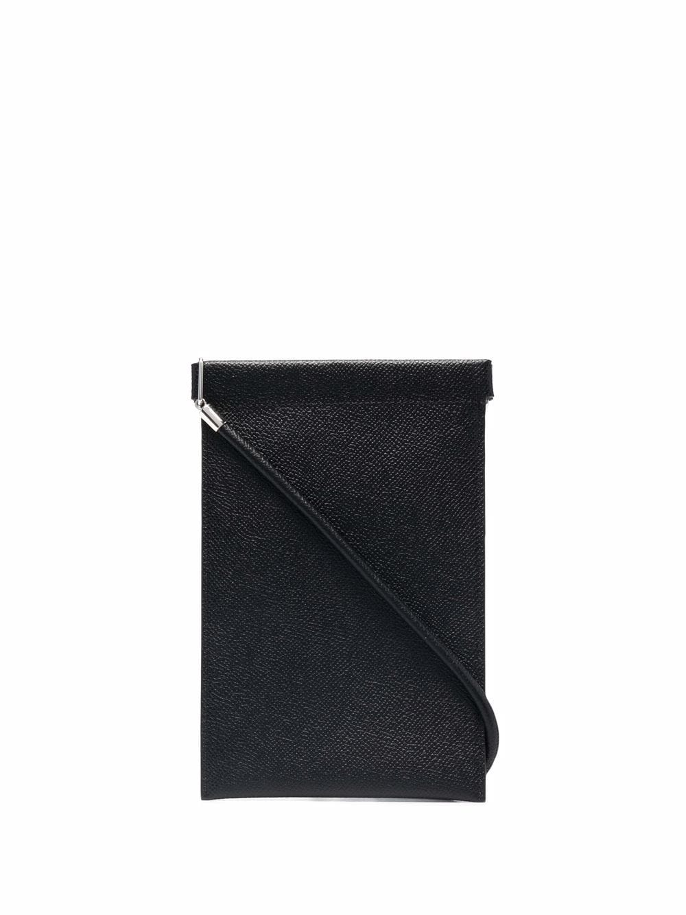 Maison Margiela four-stitch leather phone holder - Black von Maison Margiela