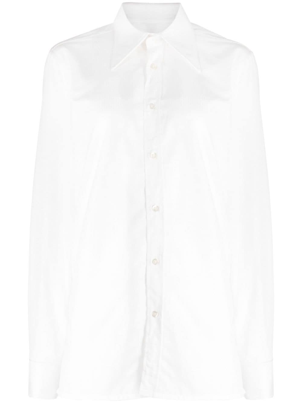 Maison Margiela striped pointed-collar shirt - White von Maison Margiela