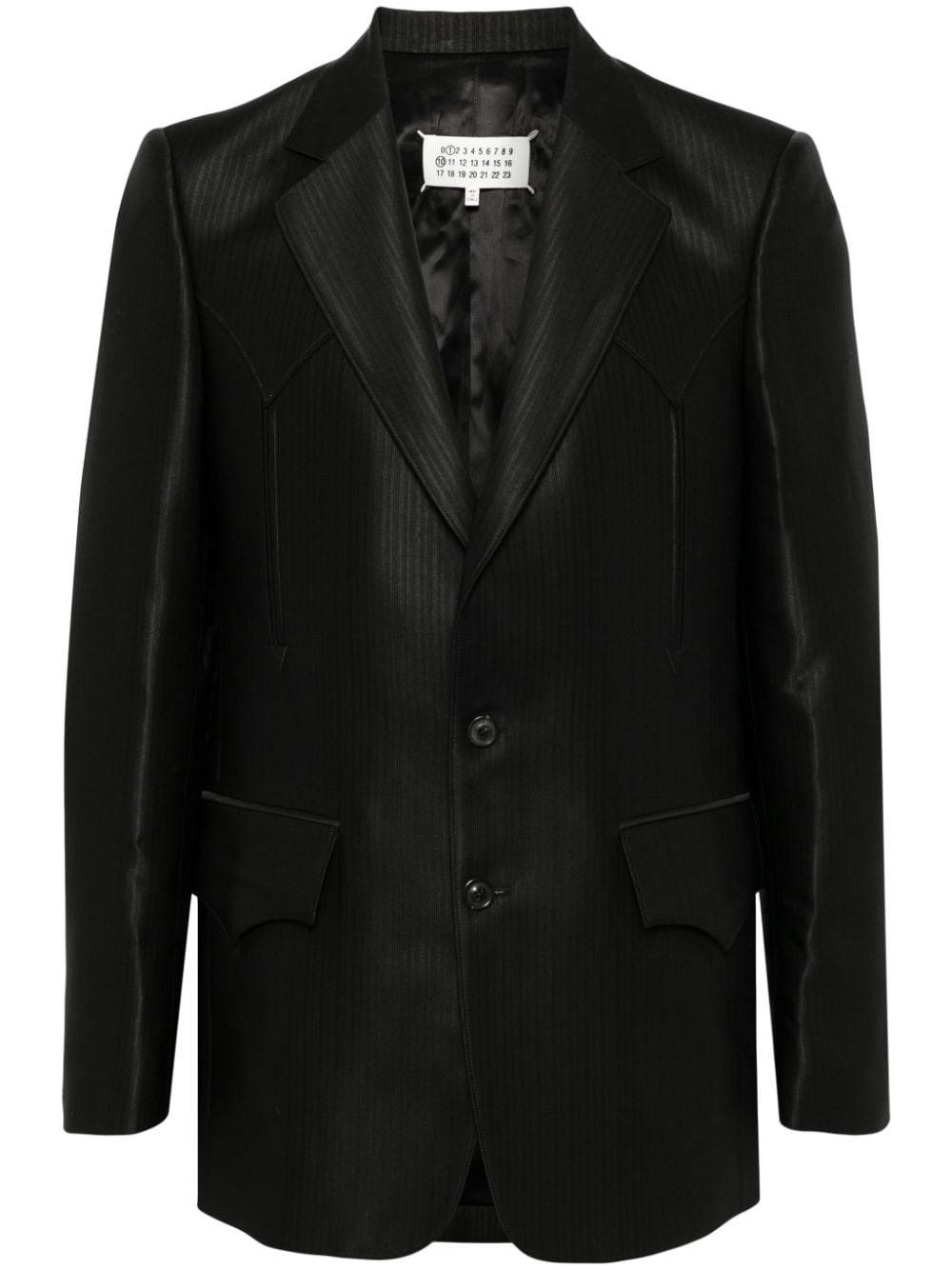 Maison Margiela striped single-breasted blazer - Black von Maison Margiela