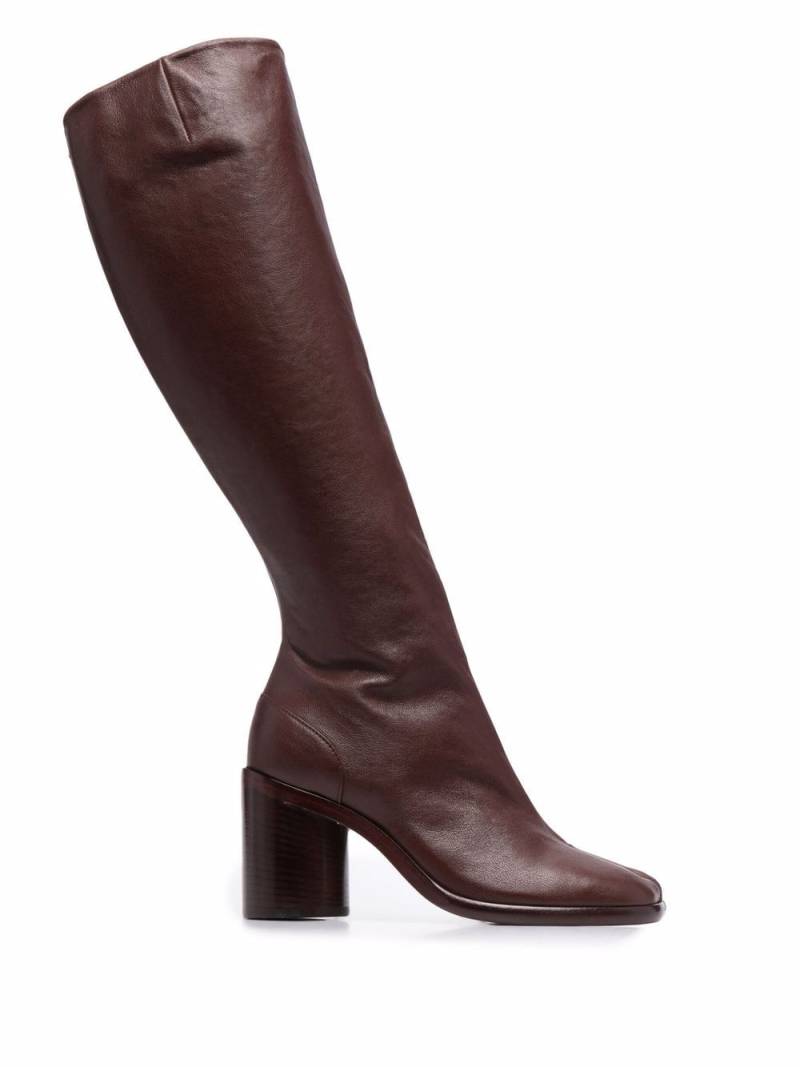 Maison Margiela Tabi 80mm knee-high boots - Brown von Maison Margiela