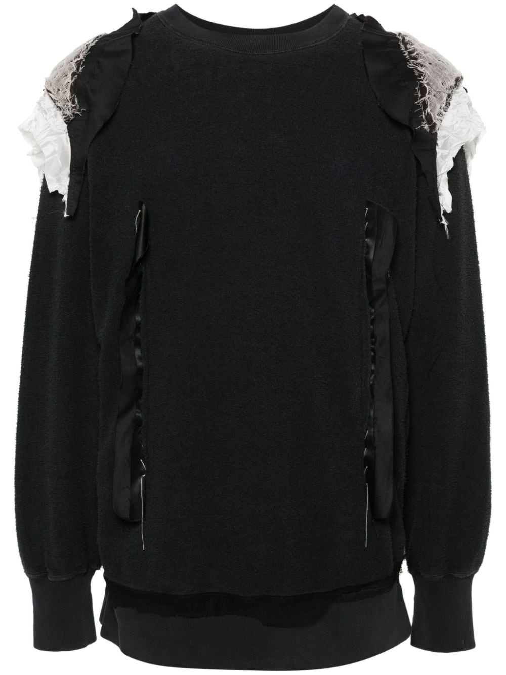 Maison Margiela terry-cloth patchwork sweatshirt - Black von Maison Margiela