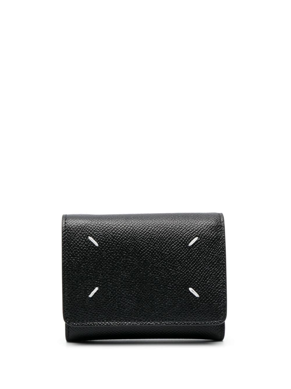Maison Margiela tri-fold leather wallet - Black von Maison Margiela