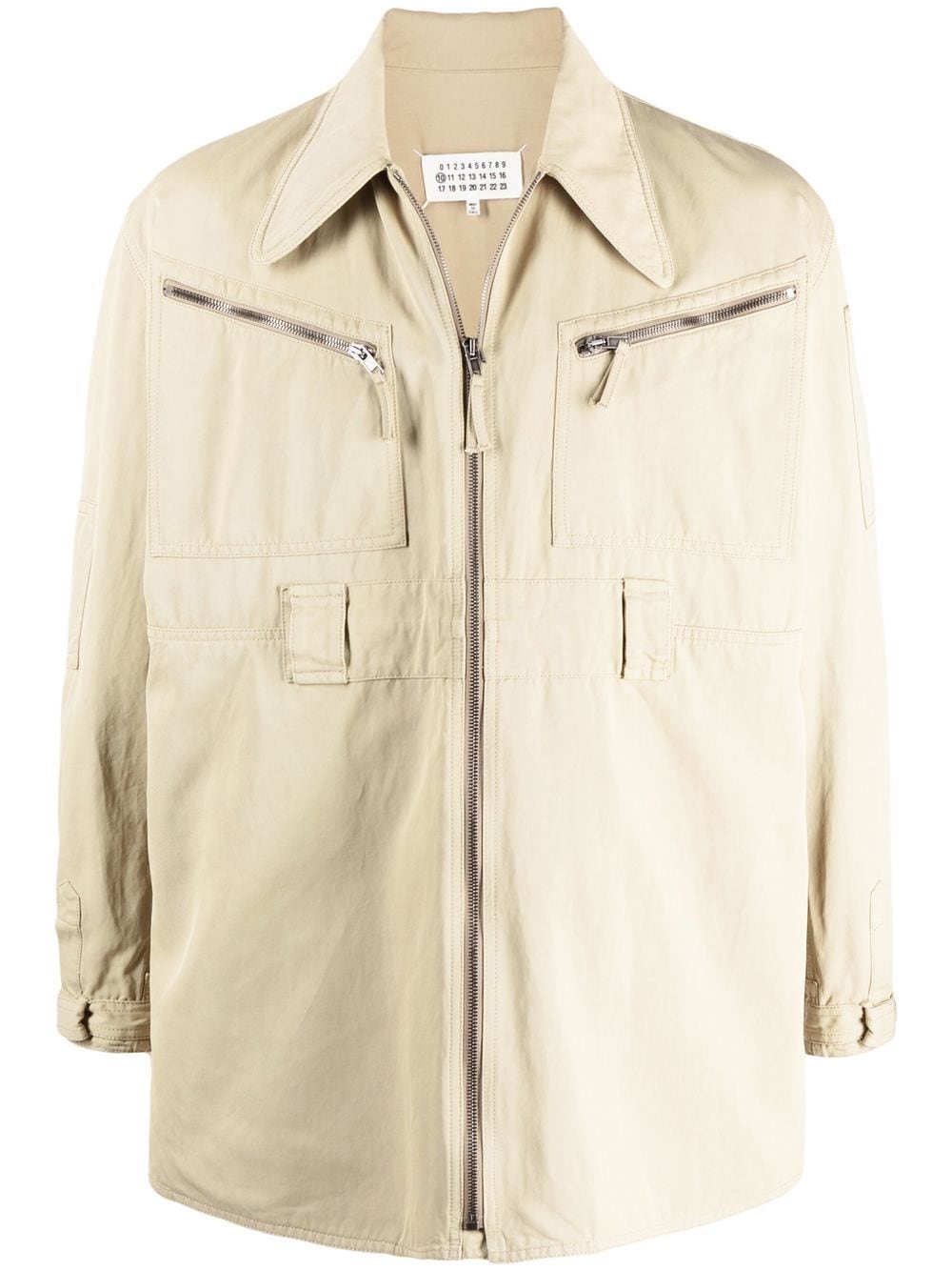 Maison Margiela zipped-up fastening sports jacket - Neutrals von Maison Margiela