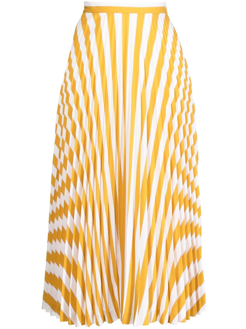 Maison Martin Margiela Pre-Owned 2018 striped pleated skirt - Yellow von Maison Martin Margiela Pre-Owned