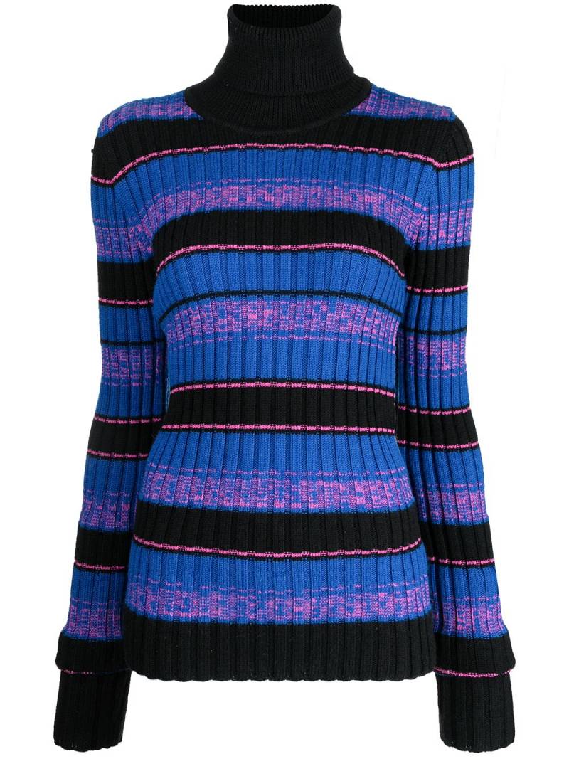 Maison Martin Margiela Pre-Owned striped ribbed-knit jumper - Blue von Maison Martin Margiela Pre-Owned
