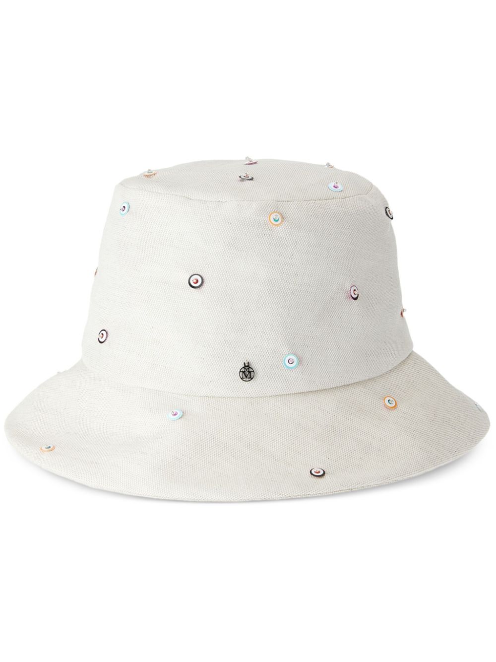 Maison Michel Fredo sequin-embellished bucket hat - White