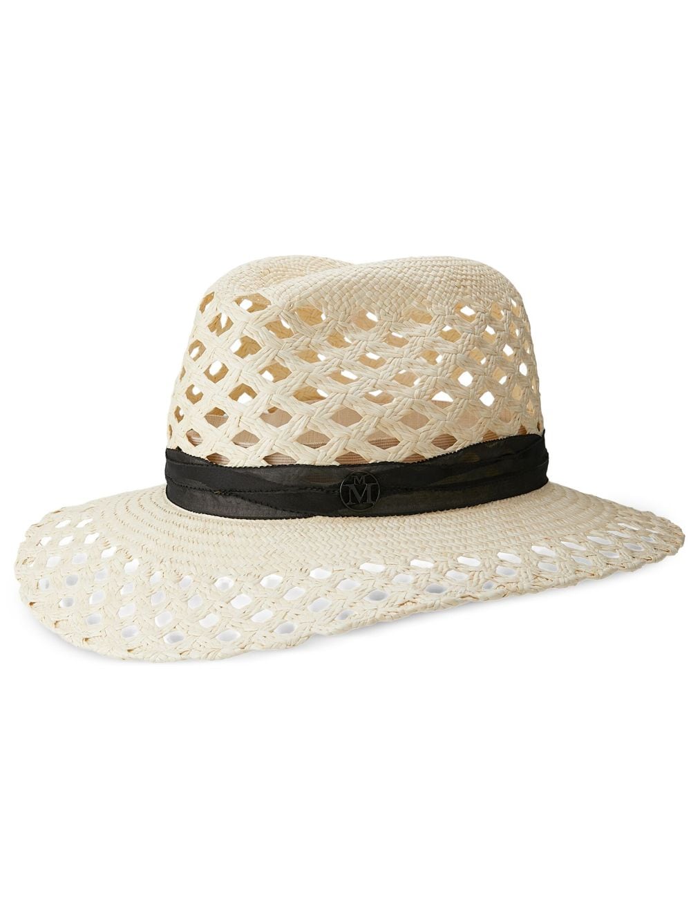 Maison Michel Henrietta woven straw fedora - White von Maison Michel