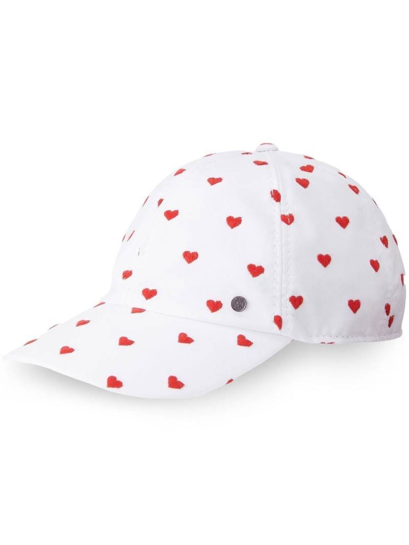 Maison Michel heart-print cap - White von Maison Michel