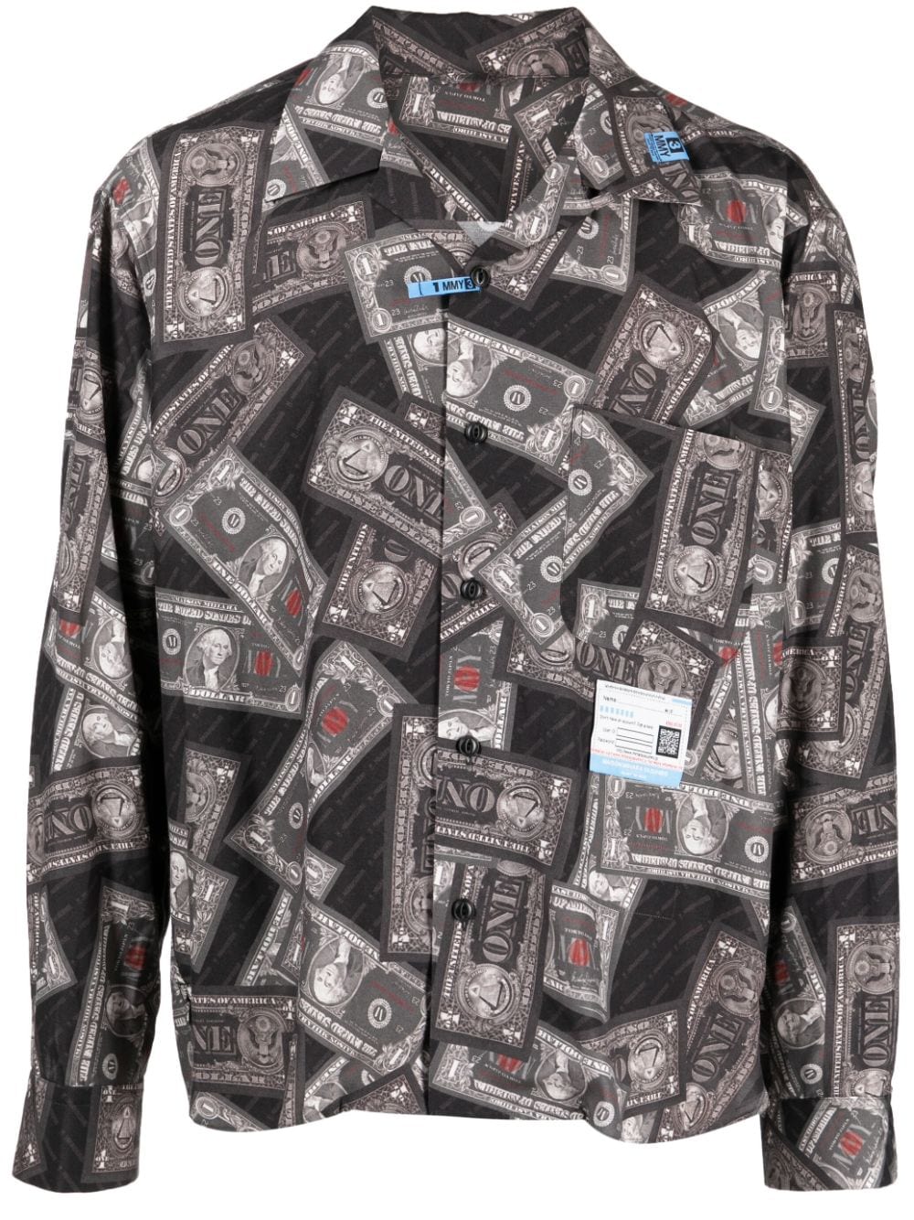 Maison Mihara Yasuhiro Dollar Bill long-sleeve shirt - Grey von Maison Mihara Yasuhiro