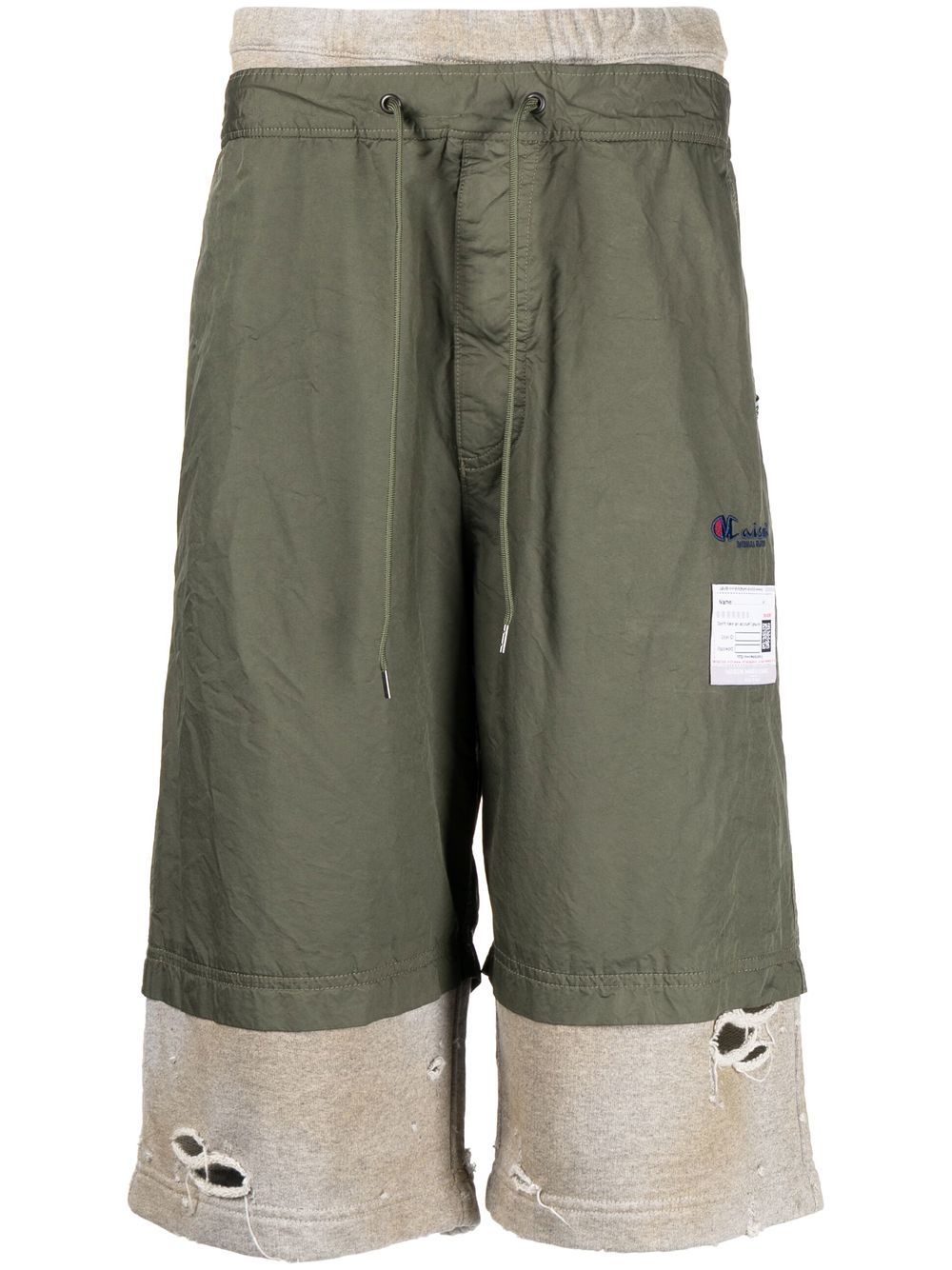 Maison MIHARA YASUHIRO Layered drawstring shorts - Green von Maison MIHARA YASUHIRO