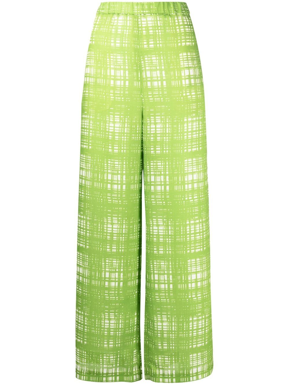 Maison Mihara Yasuhiro Random check pattern trousers - Green von Maison Mihara Yasuhiro